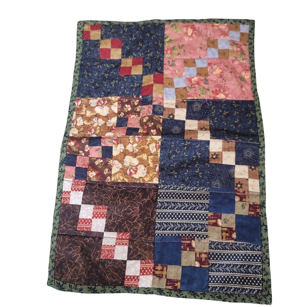Cottagecore Handmade Quilted Patchwork Table Runner Placemat Rustic Country 2 pc - Picture 6 of 9